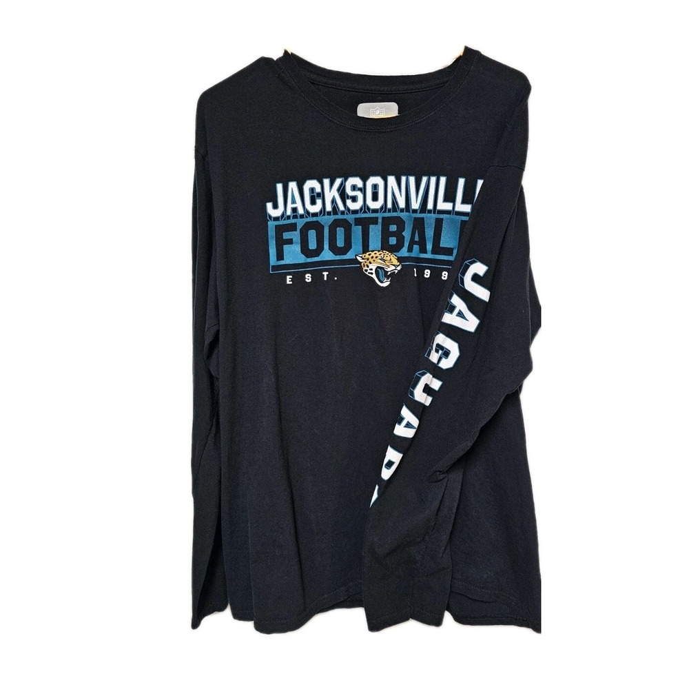 Mens NFL Jacksonville Long Sleeve Tee Shirt XL Black Logo Jaguars